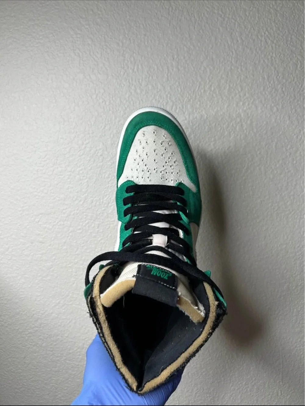 Jordan Kids' Green and White High-Top Sneakers